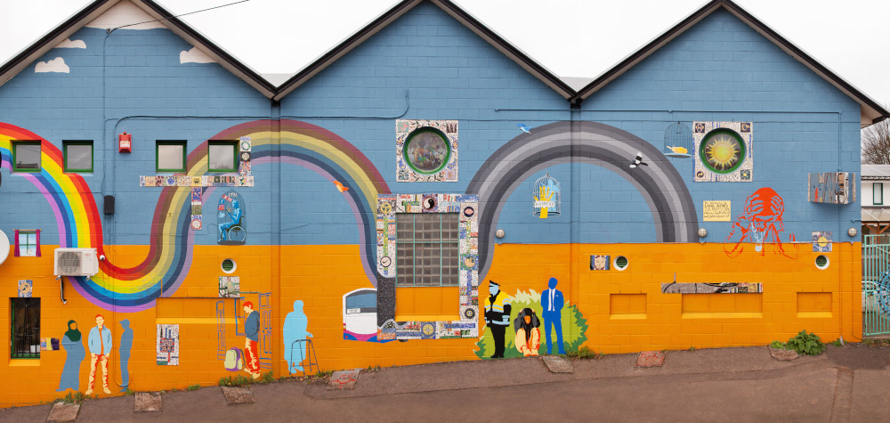 The mural at Easton Community Centre.